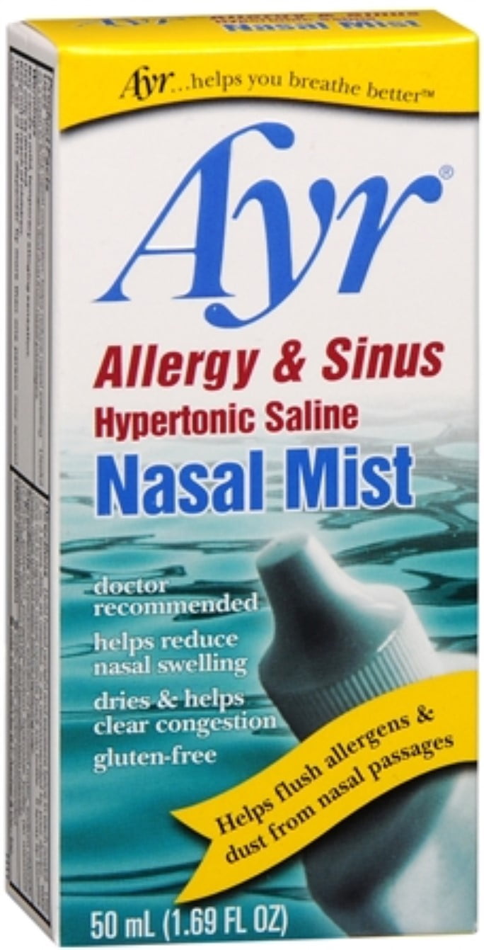 Ayr Nasal Mist Allergy and Sinus 50 mL (Pack of 4)