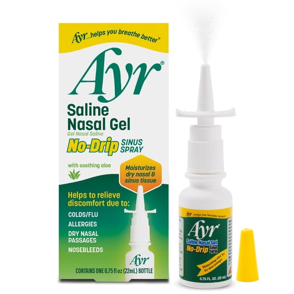 Ayr Saline Nasal Gel No-Drip Sinus Spray