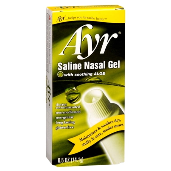 Ayr Saline Nasal Gel, With Soothing Aloe, 0.5 Ounce Tube