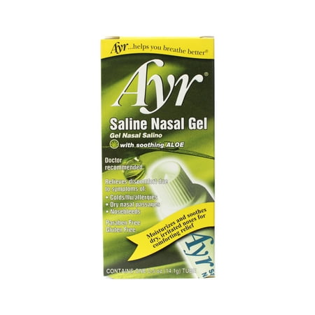 Ayr Saline Nasal Gel, With Soothing Aloe, 0.5 Ounce Tube