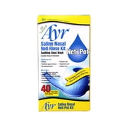 Ayr Saline Nasal Neti Rinse Kit, 40 Saline Packets and 1 Neti Pot, All-Natural Soothing Sinus Wash