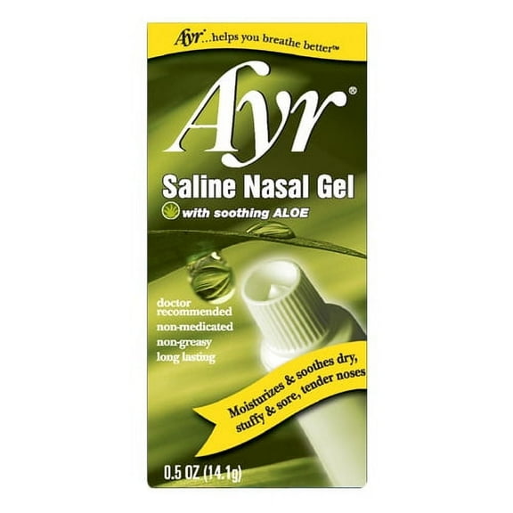 Ayr Saline Non-Medicated Nasal Gel With Aloe Vera - 0.5 Oz (14.1 G) Tube