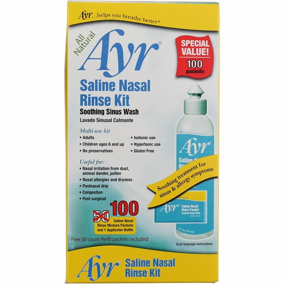 Ayr Nasal Rinse Kit 9.8 oz (6 pack) (Bundle)