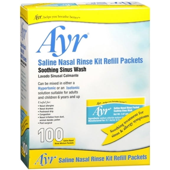 Ayr Sinus Rinse Refill Packets 100 Each (Pack of 2)