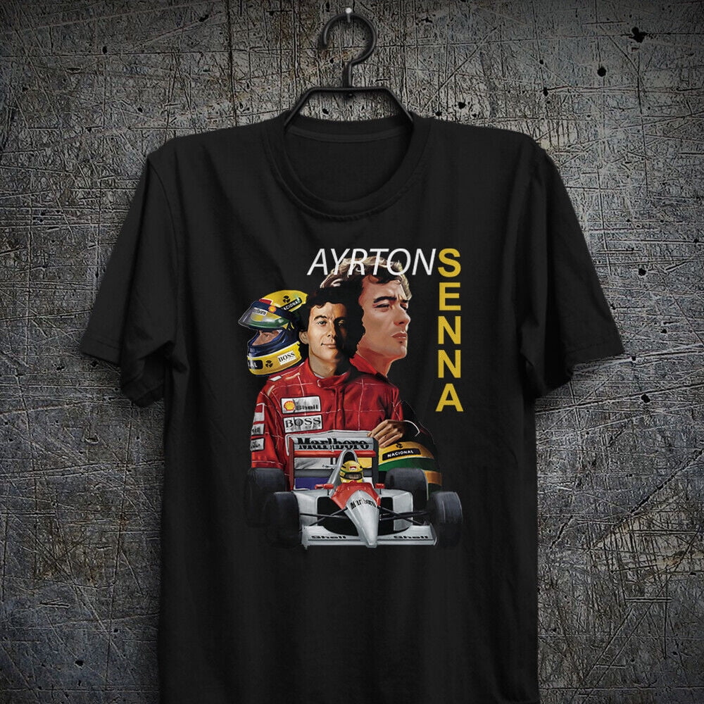 Ayrton Senna F1 Legend TShirt 41 Wins Grands Prix 65 pole positions