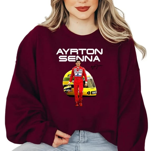 Ayrton Senna F1 Legend Vintage Retro Racing Brazil Motorsport Icon Champ SweatShirt Unisex, up to 5XL