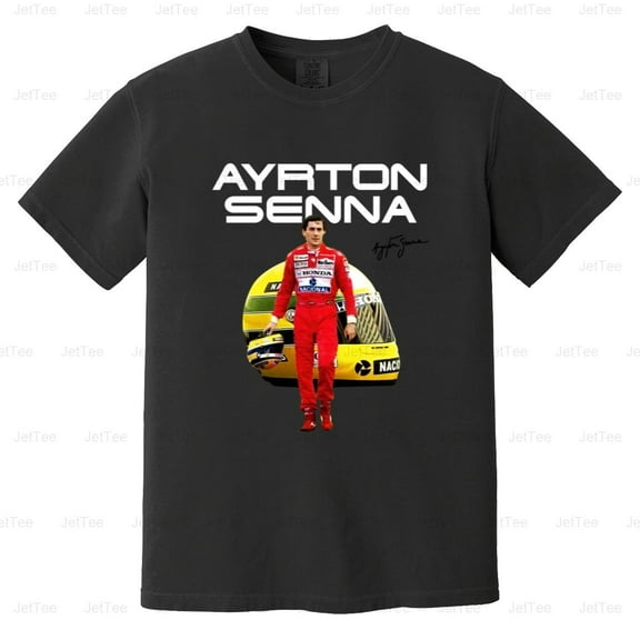 Ayrton Senna F1 Legend Vintage Retro Racing Brazil Motorsport Icon Comfort Color T-Shirt Unisex, up to 4XL