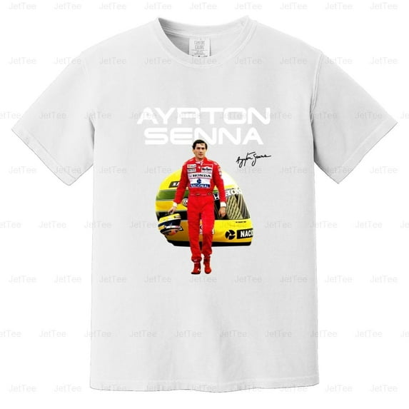 Ayrton Senna F1 Legend Vintage Retro Racing Brazil Motorsport Icon Comfort Color T-Shirt Unisex, up to 4XL