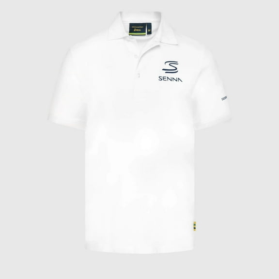 Ayrton Senna F1 Men's Legacy Polo Shirt - Navy/White/Gray Marble