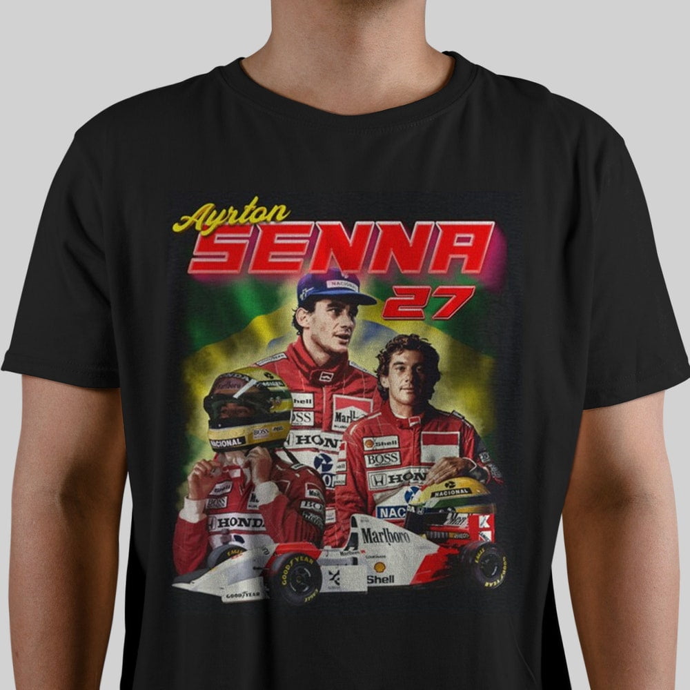 Ayrton Senna McLaren Formula 1 Racing Vintage 90s Bootleg Unisex TShirt, Racing Grand Prix F1