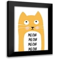 thumbnail image 1 of Ayse 18x24 Black Modern Framed Museum Art Print Titled - Meow, 1 of 5