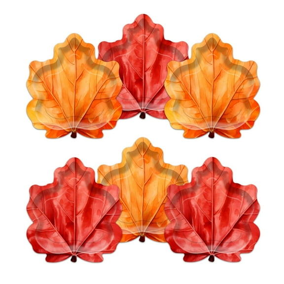 Aysimple 48Pcs Thanksgiving Paper Plates Maple AFN1Leaf Shaped Disposable Plates Fall Leaves Harvest Market Party SuppliesTableware for Autumn Harvest Dinner Kitchen Holiday Party Decor 2 Styles