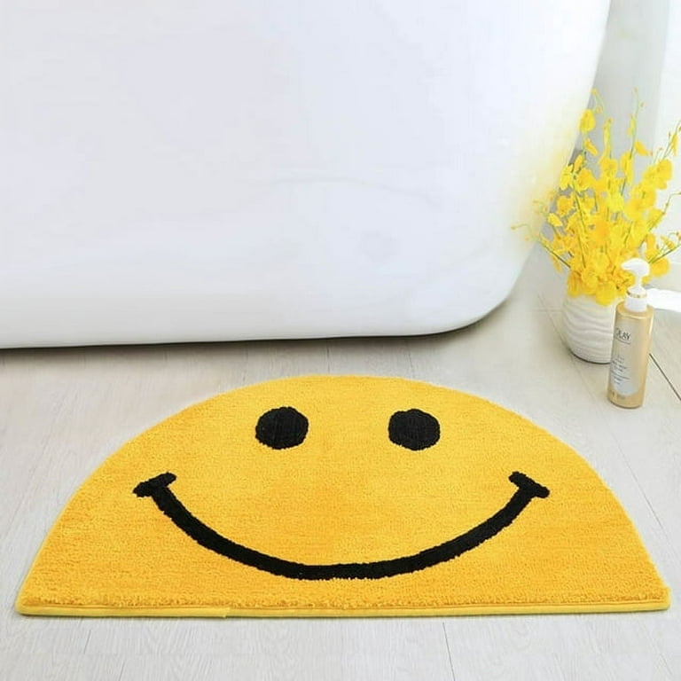 Bathroom Rugs Yellow Black White Modern Abstract Art Lines Non-Slip  Washable Bath Mats Strong Absorbent Plush Microfiber Indoor Area Rug for  Bathroom