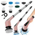 thumbnail image 1 of Ayternipy Cordless Electric Spin Scrubber,Cleaning Brush Scrubber for Home, 360RPM/Mins, 90Mins Work Time, 7 Replaceable Brush Heads for Bathroom Shower Bathtub Glass Car, Pink, 1 of 8