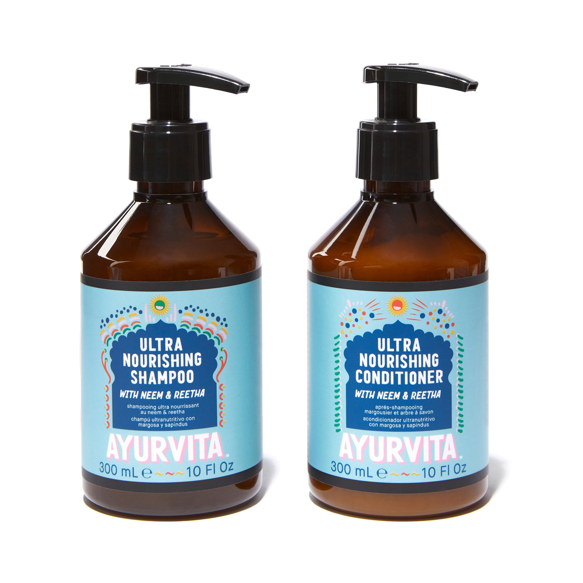 AyurVita Neem Natural Vegan Anti Dandruff Shampoo and Conditioner 2pk Set