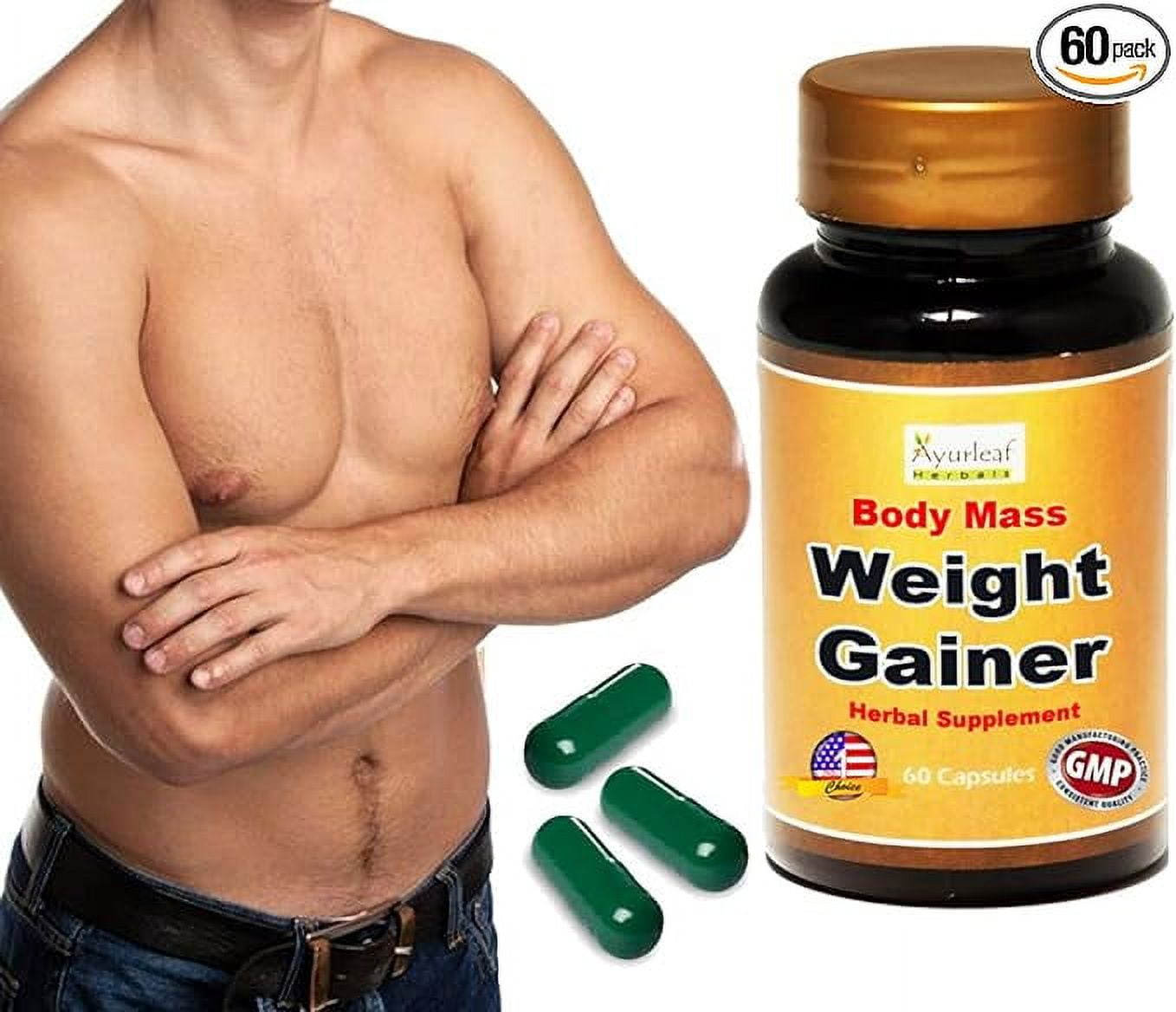 Ayurleaf Weight Gainer Men's Dietary Supplement for Body Mass Gain
