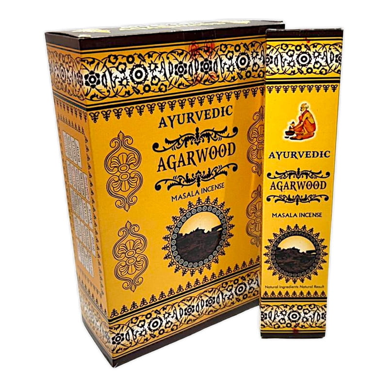 Ayurvedic Agarwood Masala Incense Stick Natural Handmade Agarbatti Hand Agarbathi 12 Pack 15 gm