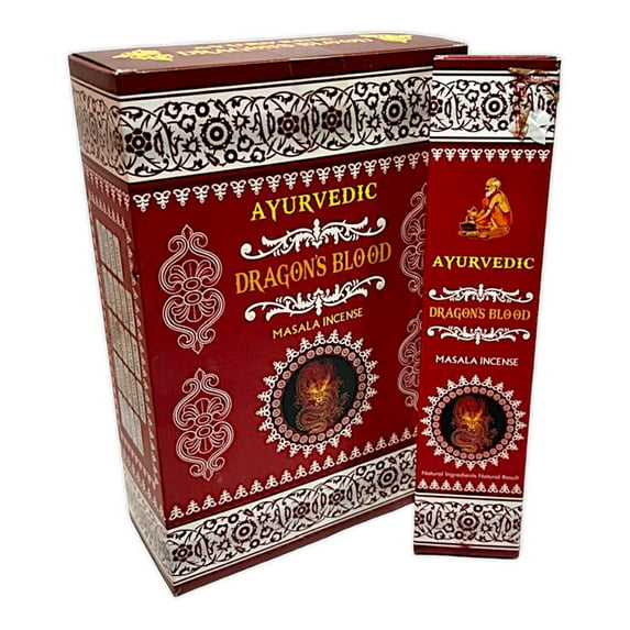 Ayurvedic Dragon Blood Masala Incense Stick Natural Handmade Agarbatti Hand Agarbathi 12 Pack 15 gm