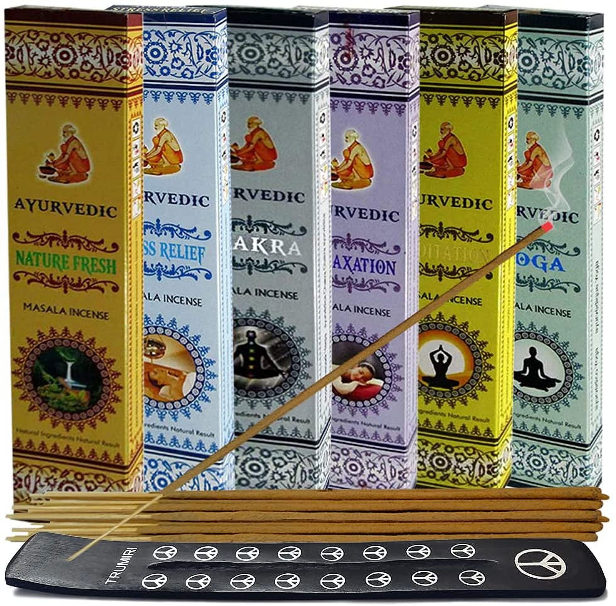 Ayurvedic Incense Sticks Variety Pack 1 And Incense Stick Holder