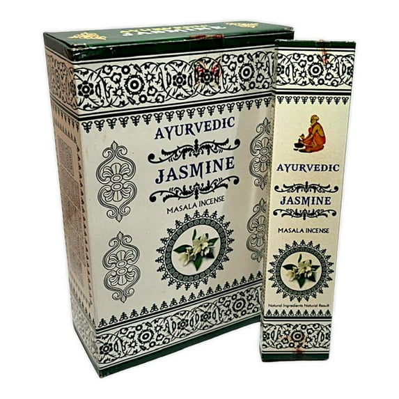 Ayurvedic Jasmin Masala Incense Stick Natural Handmade Agarbatti Hand Agarbathi 12 Pack 15 gm