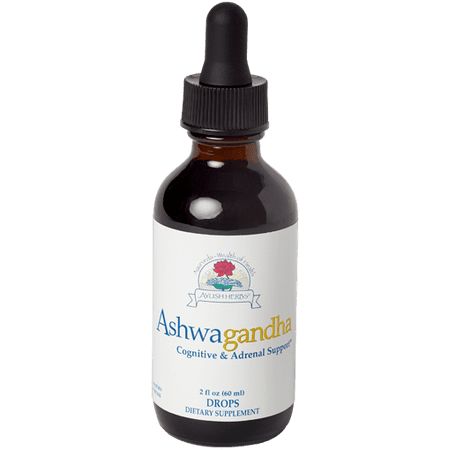 Ayush Herbs Ashwagandha Drops, Cognitive, Adrenal, and Immune Support, Alcohol-Free Ayurvedic Herbal Supplement, 2 Ounces