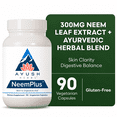 thumbnail image 1 of Ayush Herbs Neem Plus Supplement for Skin, Gut Health, and Digestion Support, 90 Count, 1 of 8