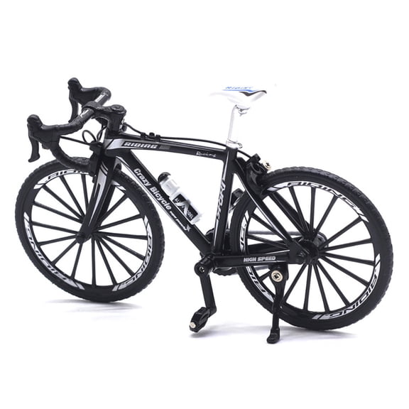 Ayyufe 1/10 Simulation Alloy Racing Bike Road Bicycle Model Toy Gift Showcase Decor Black