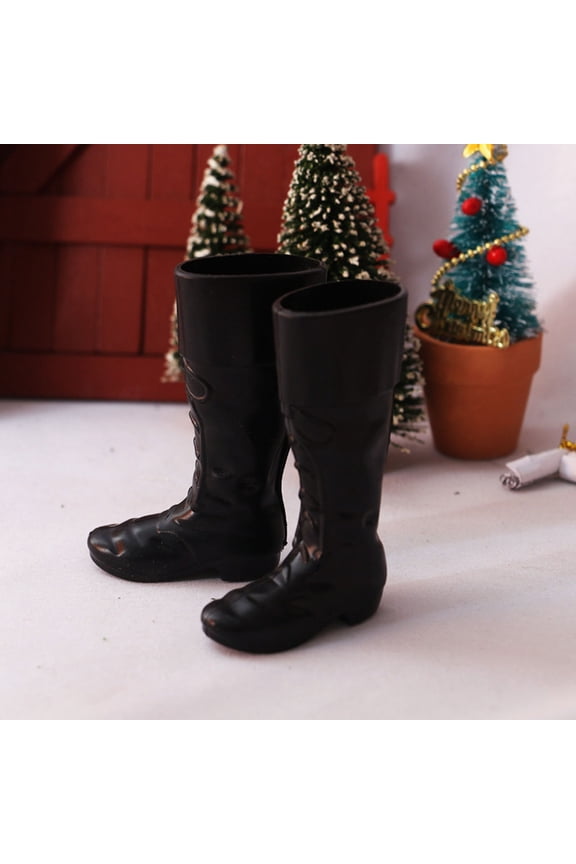 1 Pair Mini Boots Cute Decorative PVC 1:12 Miniature Rain Boots Dollhouse Accessories Scene Props