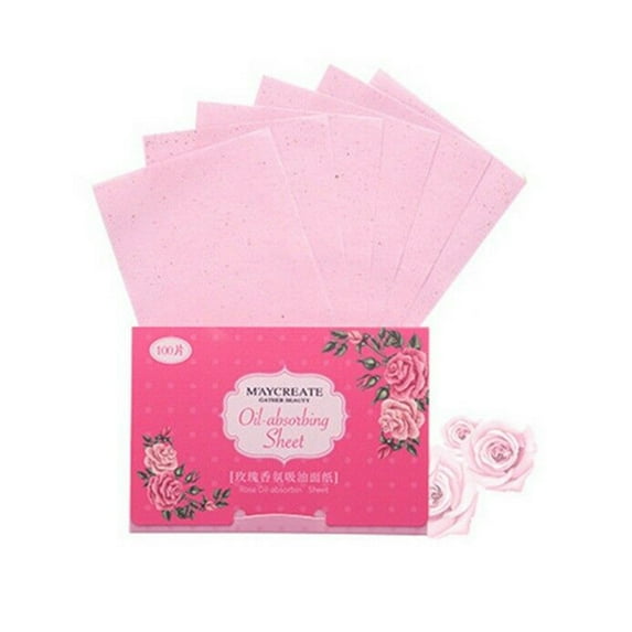 Ayyufe 100Pcs Facial Oil Absorbing Paper Plant Fibres Breathable Make up Blotting Sheet