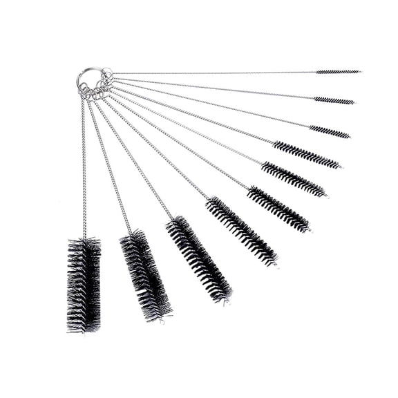 Ayyufe 10Pcs/Set Coffee Machine Bottle Tube Straw Brush Washing Scrubber Cleaning Tool;As the picture