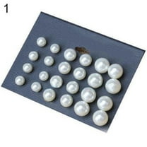 Ayyufe 12 Pairs Women Elegant White Pearl Ear Studs Earrings Party