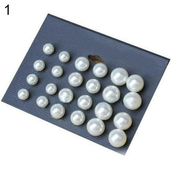 Ayyufe 12 Pairs Women Elegant White Pearl Ear Studs Earrings Party