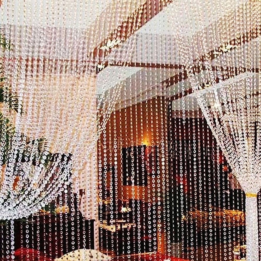 Ayyufe 30 Meters Transparent Plastic Resin Beads Curtain Window Door Wedding Backdrop