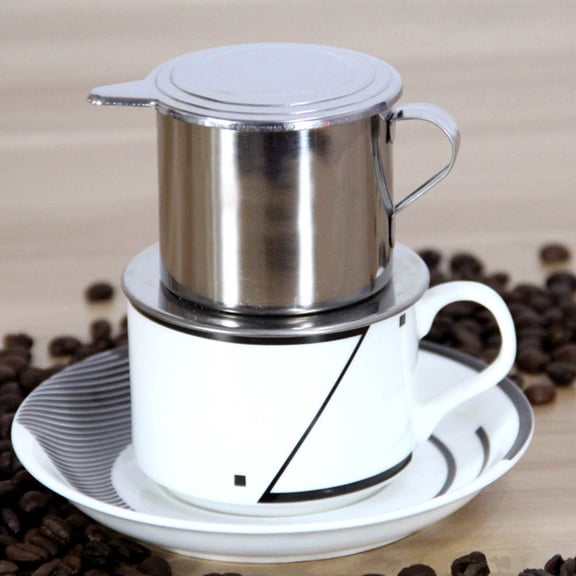 Ayyufe 50/100ml Vietnam Style Stainless Steel Coffee Drip Filter Maker Pot Infuse Cup;50ml