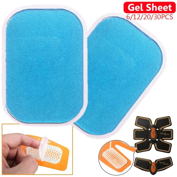 Ayyufe 6/12/20/30Pcs Abdominal Muscle Toner Hydrogel Pad Exercise Gel Training Patches