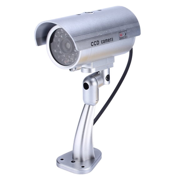 Ayyufe Angle Adjustable Wireless Dummy Home Shop Simulation Security Camera Fake CCTV Silver