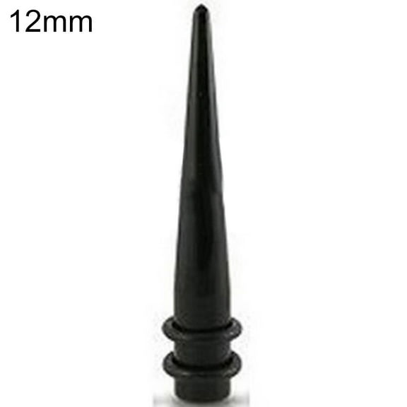 Ayyufe Black Straight Acrylic Cone Shape Ear Expander Stretcher Taper Plug Device
