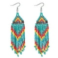 thumbnail image 1 of Ayyufe Bohemian Women Party Multicolor Beads Drop Dangle Statement Earrings, 1 of 7