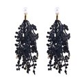 thumbnail image 1 of Ayyufe Bridal Wedding Lace Tassel Rhinestone Long Dangle Pearl Stud Earrings, 1 of 7