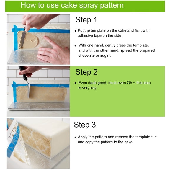 Ayyufe Cake Stencil; Cake Stencil World Map Pattern Bakeware PET Cookies Fondant Cutting Die for Bakery