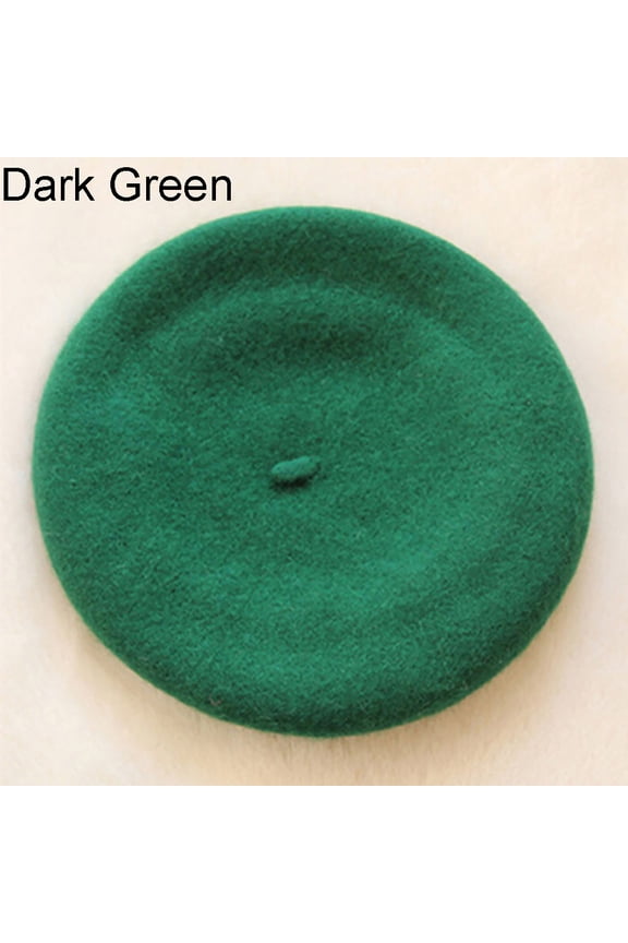 Classic Solid Color Winter French Beret Artist Hat Casual Women Cap