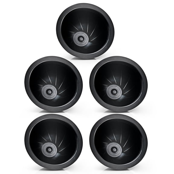 Ayyufe Coffee Capsule; 5Pcs/Set Disposable Refillable Coffee Filter Cup Capsule for Nespresso Vertuo; Black