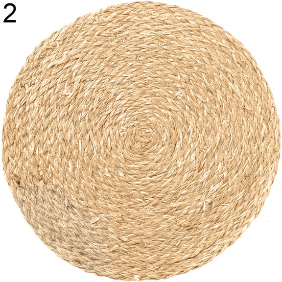 Ayyufe Corn Water Grass Handmade Weave Round Coaster Pad Mat Heat Insulation Placemat