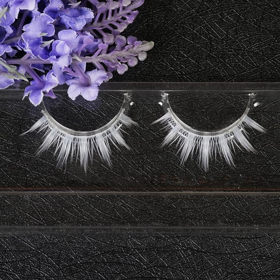 Ayyufe Cosplay Makeup Natural Looking Clear Root White Long Thick Cross False Eyelashes