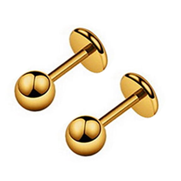 Ayyufe Ear Studs Simple Easy Matching Titanium Steel Barbell Shape Helix Tragus Women Earrings for Party