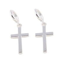 Ayyufe Earrings Exquisite Fadeless Alloy Smooth Surface Cross Shape Women for Party