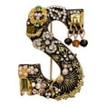 thumbnail image 1 of Ayyufe Enamel Brooch Pin Muti-Color Fashion Letter Shape Women Rhinestone Faux Pearl Brooch Pin for Party, 1 of 7