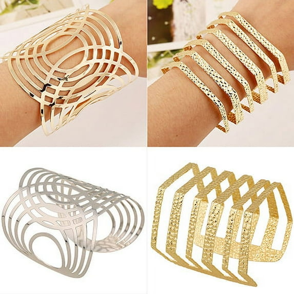 Ayyufe Fashion 925 Silver Retro Twist Open Bracelet Bangle Cuff Woman Men Jewellery Hot Unisex Geometric Hollow Out Gold Silver Bangle Punk Cuff Warped Bracelet