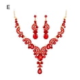 thumbnail image 1 of Ayyufe Fashion Wedding Faux Crystal Rhinestone Decor Necklace Earrings Set, 1 of 7