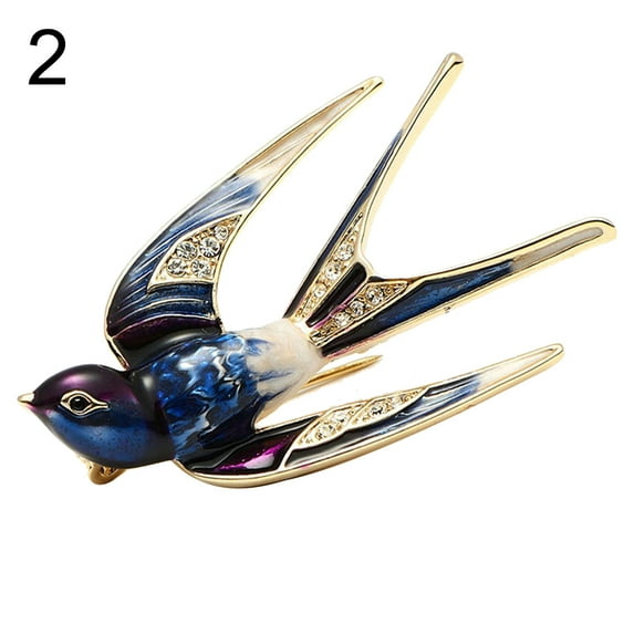 Ayyufe Fashion Women Enamel Swallow Bird Collar Brooch Pin Lapel Clothes